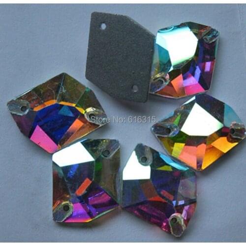 S725 16*26 mm Crystal glass stone for winter glove by China post air mail free shipping