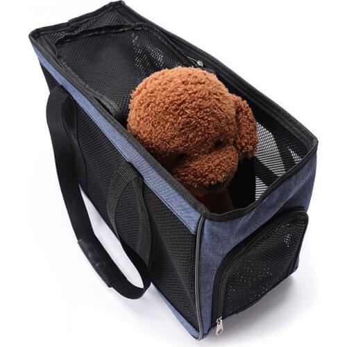 Pet Bag Breathable Cat Dog Outing Backpack Portable Messenger Bag Pets Handbag Travel Dog Carrier Bags Soft Plastic Mesh Bag