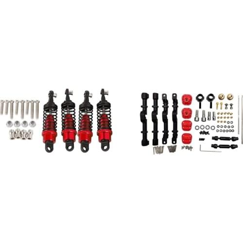 1 Set Parts Set Oil Filled Type Shock Sbsorbers Extension Seat & 1 Set Front Rear Metal Gear Axle Housing