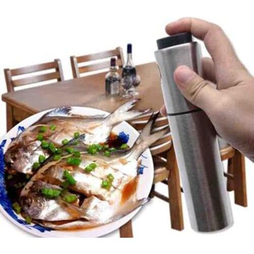 1PC Stainless Steel Olive Pump Spray Bottle Oil Sprayer Oiler Pot BBQ Barbecue Cooking Tool Can Pot Cookware kitchen Tool