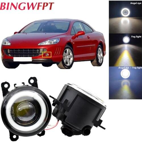 2pcs/lot High Bright H11 LED Fog Lamps Angel Eye light For Peugeot 407 Coupe 6C_ 2005-2011 For Citroen Berlingo Box B9