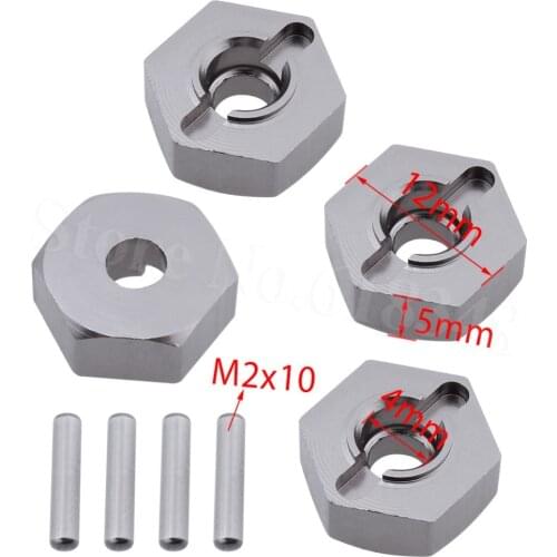 4pcs For 1/10 RC TAMIYA CC-01 Rock Crawler 12mm Aluminum Wheel Hex Hub Adapter Nut Upgrade Parts