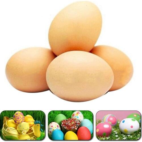 5PCS/Lot Hatching Egg Hen Poultry Hatch Breeding Simulation Fake Plastic Artificial Eggs DIY Painting Easter Egg Educational Toy