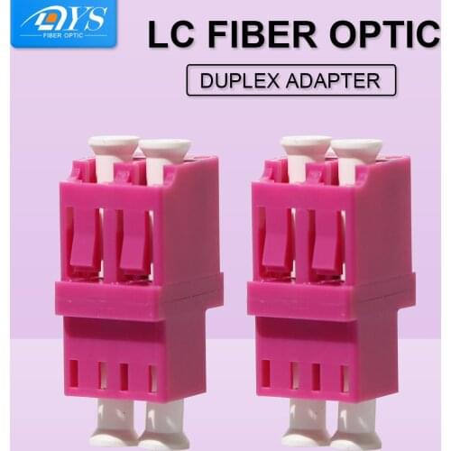 50pcs Optic Fiber Adapter Coupler LC PC APC OM4 SM/MM Connector Duplex LC Optic Fiber Connector without FLange
