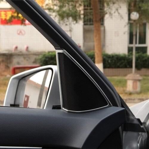 ABS Chrome Interior Door Tweeter Speaker Frame Cover Trim 2pcs For Mercedes Benz C Class W204 C180 C200 C260 2008-2014