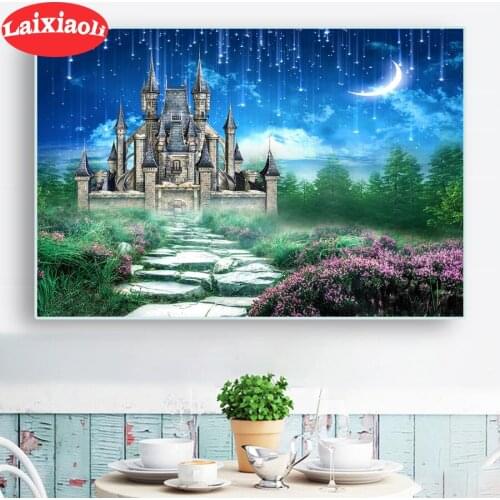 Diamond painting diy Forest Castle embroidery cross stitches full drillHome Wall Decor diamond painting wallpaper diamond mosaic