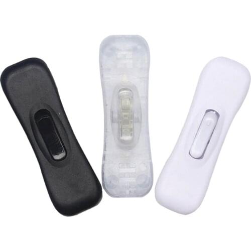 White 5pcs Wholesale 250v 125v 2A 304 LED power cable switch halfway rocker on off push button online switch