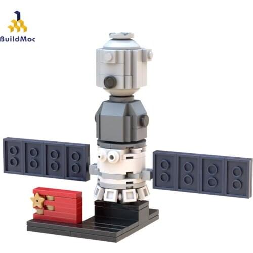Buildmoc Creator Space Rocket Base Shenzhou Spacecraft Space Shuttle Building Block Model Satellite Space Station Kids Toy Gift
