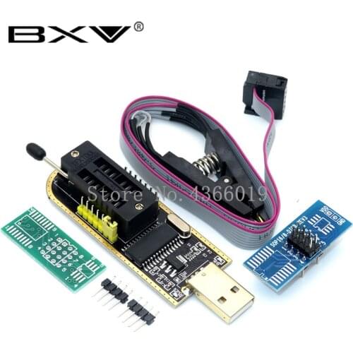CH341A CH341 24 25 Series EEPROM Flash BIOS USB Programmer Module + SOIC8 SOP8 Test Clip For EEPROM 93CXX / 25CXX / 24CXX