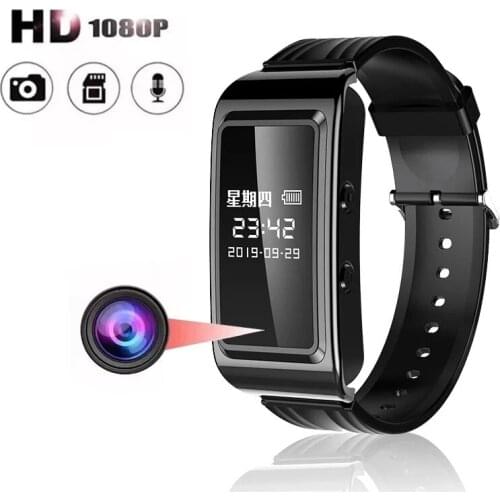 SmartWatch Mini Camera HD 1080P Camcorder Video Recording Bracelet Camera Mini Camera Wristband Wearable Device Bracelet Cam