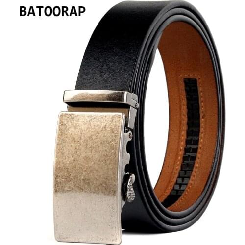 BATOORAP 2021Genuine Leather Designer Belt For Men Automatic Buckle Metal Black Wasit Strap For Fashion Jeans Belt Luxury Brand