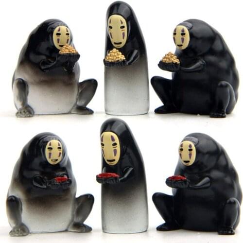 Figure Toys Ornaments DIY Micro Landscape Classic Anime Spirited Away No Face Man Landscape Doll Decoration Faceless Male Model