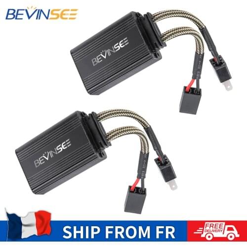 Bevinsee H7 LED Canbus Decoder H11 H8 LED Resistor Canbus Error Free Decoder Warning Anti Flicker Canceller For Car Headlights