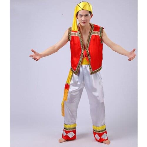 Hmong Clothes for Men Chinese Folk Dance Costume Minority Musical Clothing Hmong Clothing Male Performance Mens Clothing