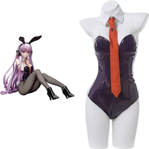 Danganronpa Kirigiri Kyouko Cosplay Costumes Dress Sexy Bunny Girl Jumpsuit Outfits Halloween Suit