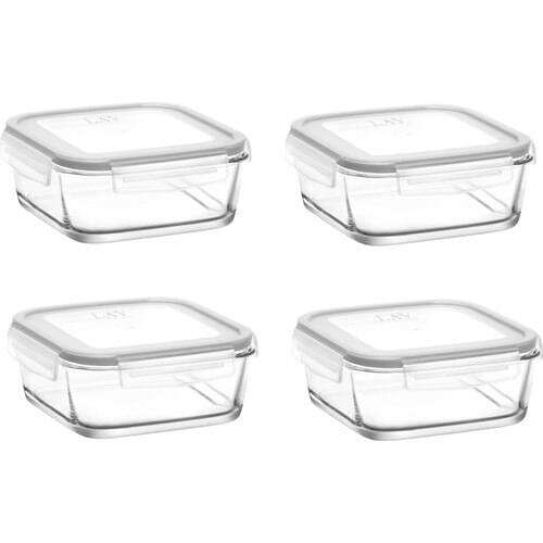 Lava Storage Container 4 Pcs 1150 cc FRS249 White