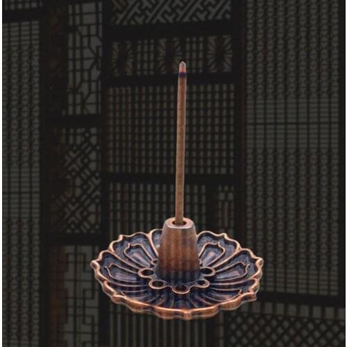 Small Three Treasures Enamel Incense Burner Multifunctional Mini Incense Stick Stick Incense D9Q1