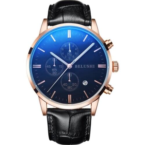 2021 Fashion Mens Watch Calendar Quartz Watch Casual Watch Retro Belt Watch Waterproof Explosion-proof Models Can Be Customized
