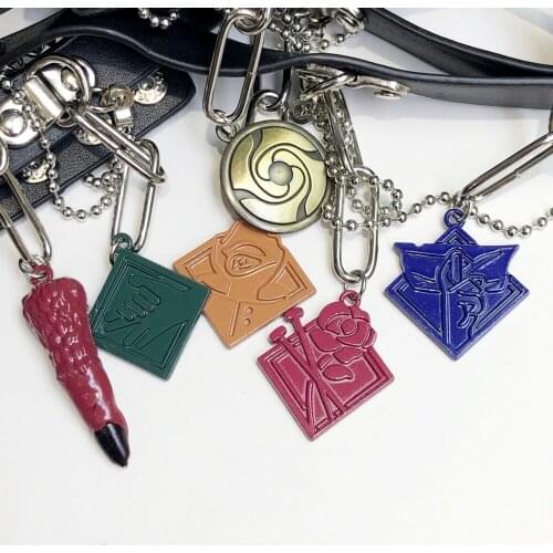 Fashion jewelry Black PU Chokers Anime Jujutsu Kaisen Megumi Nobara Satoru Yuji Figure Pendant Cosplay punk Chain Necklace