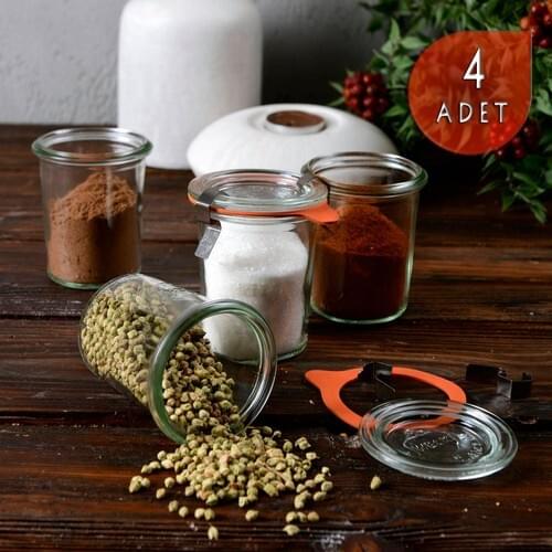 Weck 160 ml Glass Storage Jar Set (4 Pcs)