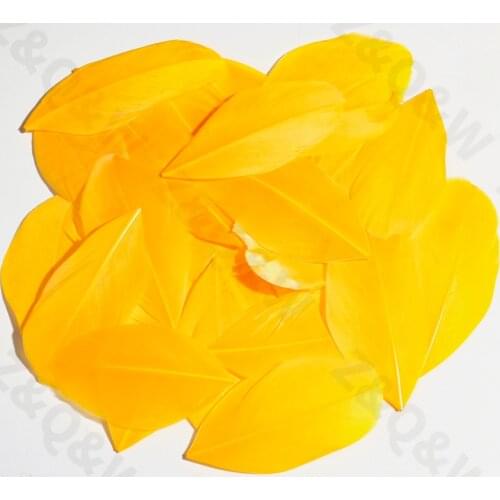 Natural 5-10CM goose feather floating head dyed golden yellow 100 to 1000PCS DIY jewelry dream catcher birthday gift accessories