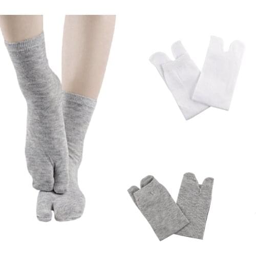 2pieces = 1pair Two-Toe Full Socks Sweat-Absorbent Breathable Comfortable Valgus Corrector Orthopedic Shoes Separator Feet Care