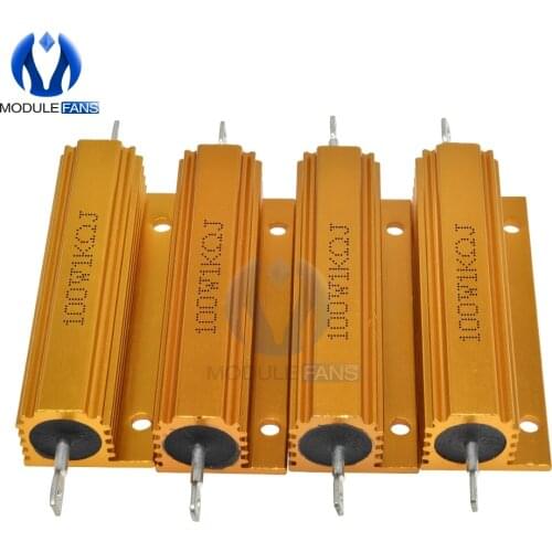 5% +5% -5% 100W Aluminum Shell Housed Case Power Wirewound Resistor 0.5R 1R 2R 4R 6R 8R 10R 20R 0.5/1/2/4/6/8/10/20/50/100 Ohm