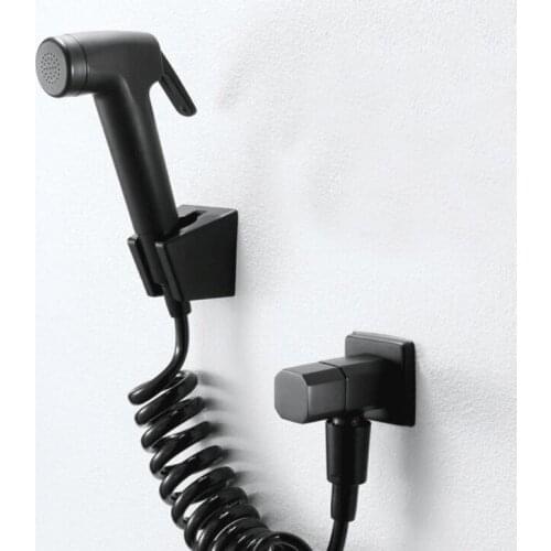 Handheld Bidet Spray Black Shower Sprayer Set Toilet Shattaf Sprayer Douche kit Bidet Faucet BD978