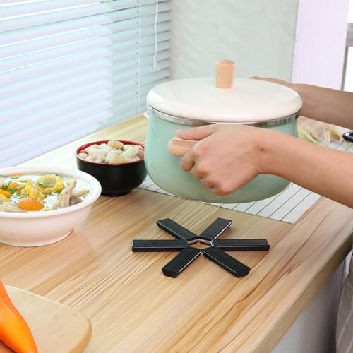 Kitchen Non-slip Folding Insulated Mat Heat Resistant Cushion Pad Trivet Pan Placemat Kitchen Heat Insulation Pad Holder Coaster