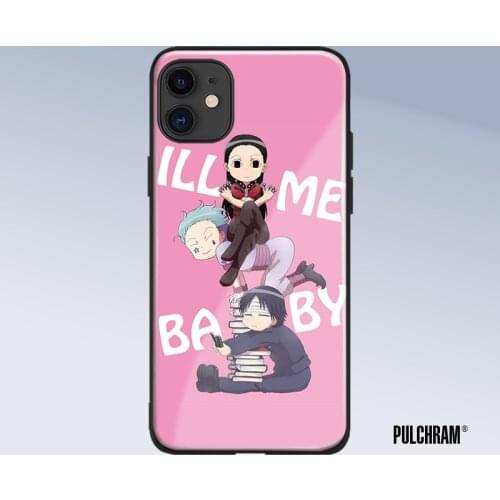 Illumi Zoldyck Hisoka Chrollo glass phone case for iPhone 6 6s 7 8 x xr xs 11 pro max Samsung S note 8 9 10 20 Plus cover shell