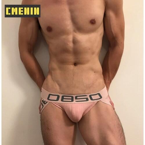 New Arrival Cotton Soft Gay Men Sexy Underwear Thong Men Jockstrap Sissy panties Mens Thongs And G strings Gift BS3515