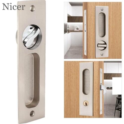 Installation Sliding Door Lock Opener Entry Door Stainless Steel Door Lock Automatic Gate Strike Balcony Bathroom Door Lock Set
