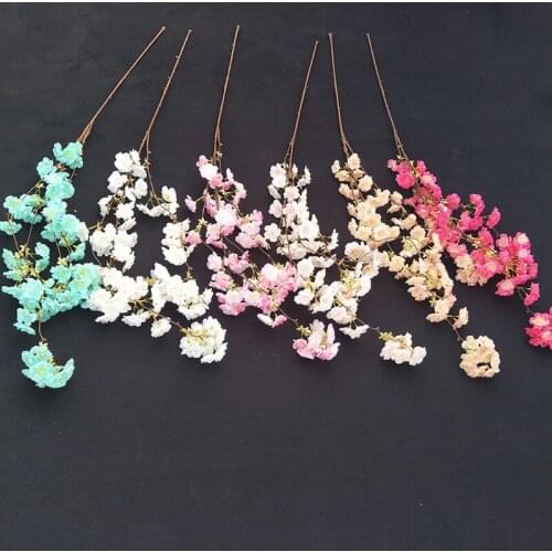 1pc cherry blossom artificial silk flower branch diy home decor wedding party Scene layout fake flowers plants