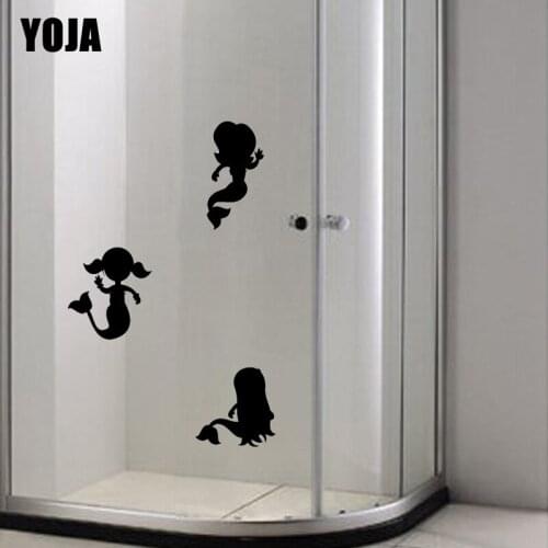 YOJA 16x29.7CM（One group）Cute Mermaid Childrens Room Decoration Bathroom Kitchen Decal G2-0071
