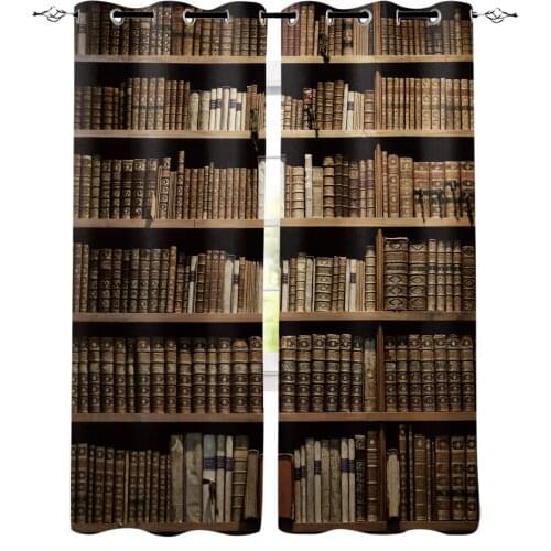 Ancient Library Book Curtain for Living Room Kids Room Decoration Bedroom Curtain Window Treatment Drapes