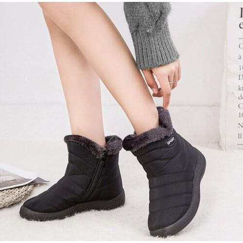 Women Boots Waterproof Winter Boots Women Low Heels Snow Boots for Winter Shoes Women Warm Ankle