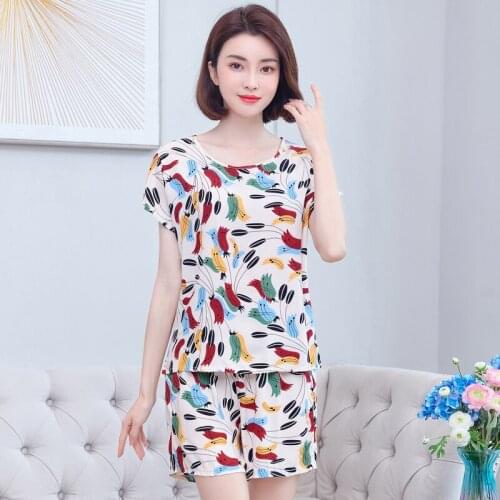 Women Summer Tops and Shorts Elegant Print Two Piece Sets Casual Elastic Waist Shorts Loose Vintage Woman Blouses