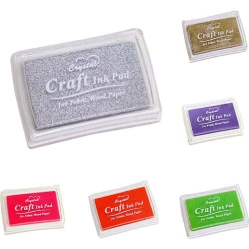 1Pcs Multicolor Inkpad Paper Scrapbooking Supplies for Rubber Stamps Oil Based Ink Pad DIY Handmade Craft
