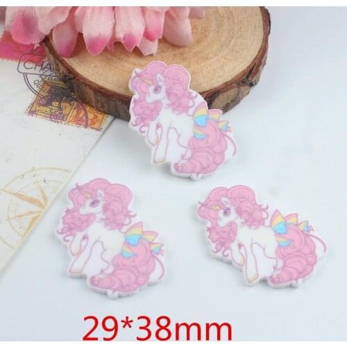 10pcs/lot resin cabochons accessories hotsaled planar resin unicorn with bow