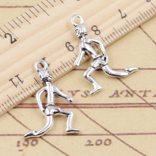 10pcs Charms Distance Runners Sporter 26x20mm Tibetan Silver Color Pendants Antique Jewelry Making DIY Handmade Craft