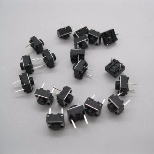 100pcs 6x6x4.3/5/6/7/8/9/10mm PCB Momentary Tactile Tact Push Button Switch 2Pin DIP 6x6x4.3/5/6/7/8/9/10mm