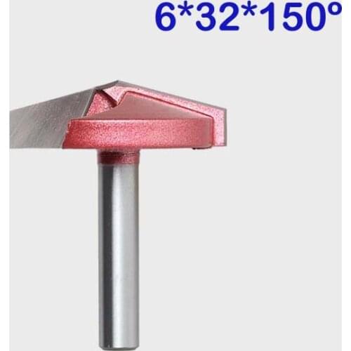 2pcs CNC Engraving 3D Bits Router 150 Degree 6mm x 32mm V Groove Acrylic 3D v cutter