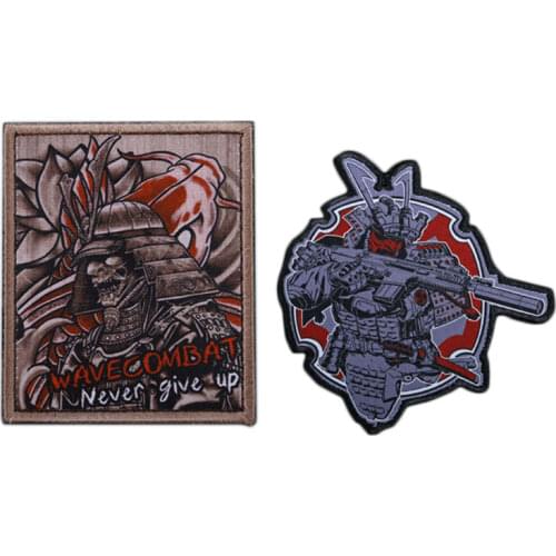 2pcs/set Cloth Military Patches TACTICAL SAMURAI Badges Armband Army Enthusiast Outdoor Backpack Jacket Decor