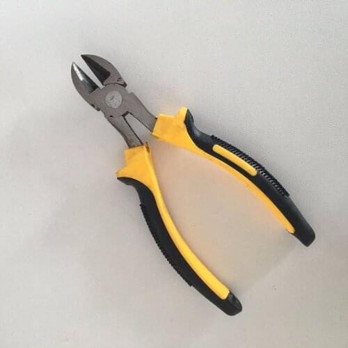 6" Length Diagonal Wire Cutting Pliers Side Cutter Tool Yellow Black