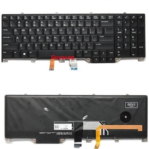 90% New US Laptop Keyboard For DELL Alienware 17 R4 R5 English Black With Backlight Backlit PK131QB1A00 NSK-EE0BC CN-00WN4Y