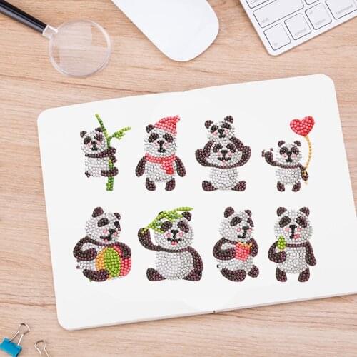 5D DIY Diamond Painting set Stickers Kits for Kids by Numbers owl Panda Emboroidery animals stickers Round Diamond Sticker