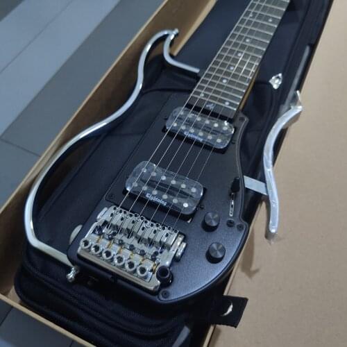 Alp viagem sem cabeça guitarra elétrica duplo humbucker ADS-201H placa de dedo ébano dobrável