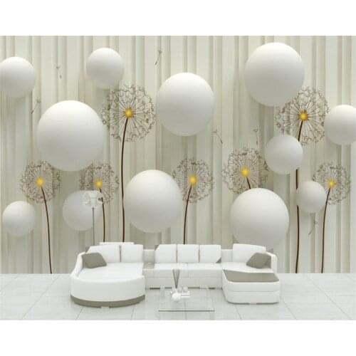 Beibehang Large custom wallpaper web dandelion photo wallpaper 3D living room bedroom decorative wallpaper for walls 3 d