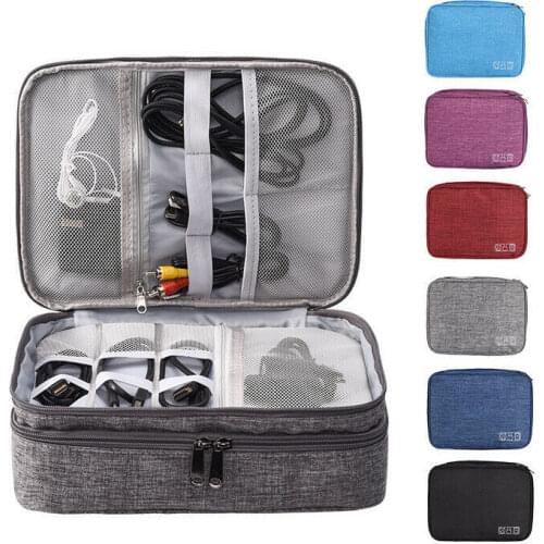 USB Flash Drives Case Organizer Bag Digital Storage Pouch Data Earphone Cable Electronics Accessories Storage Bag