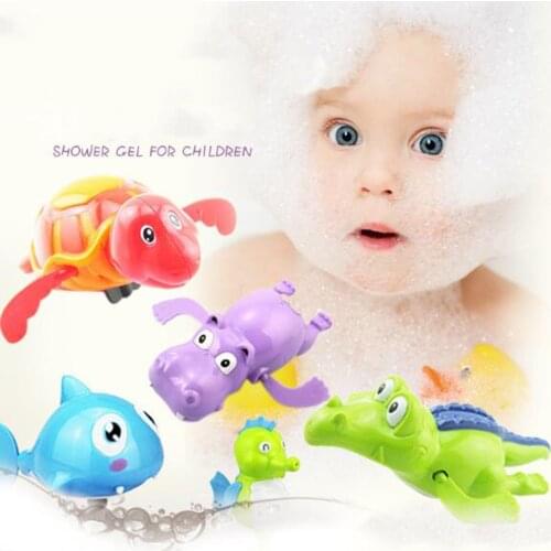 Baby Cute Turtle Fish Crocodile hippo Animals Bath Toy Funny Spring Swimming Tortoise Creative Bathtub Game For Kids Boys Girls